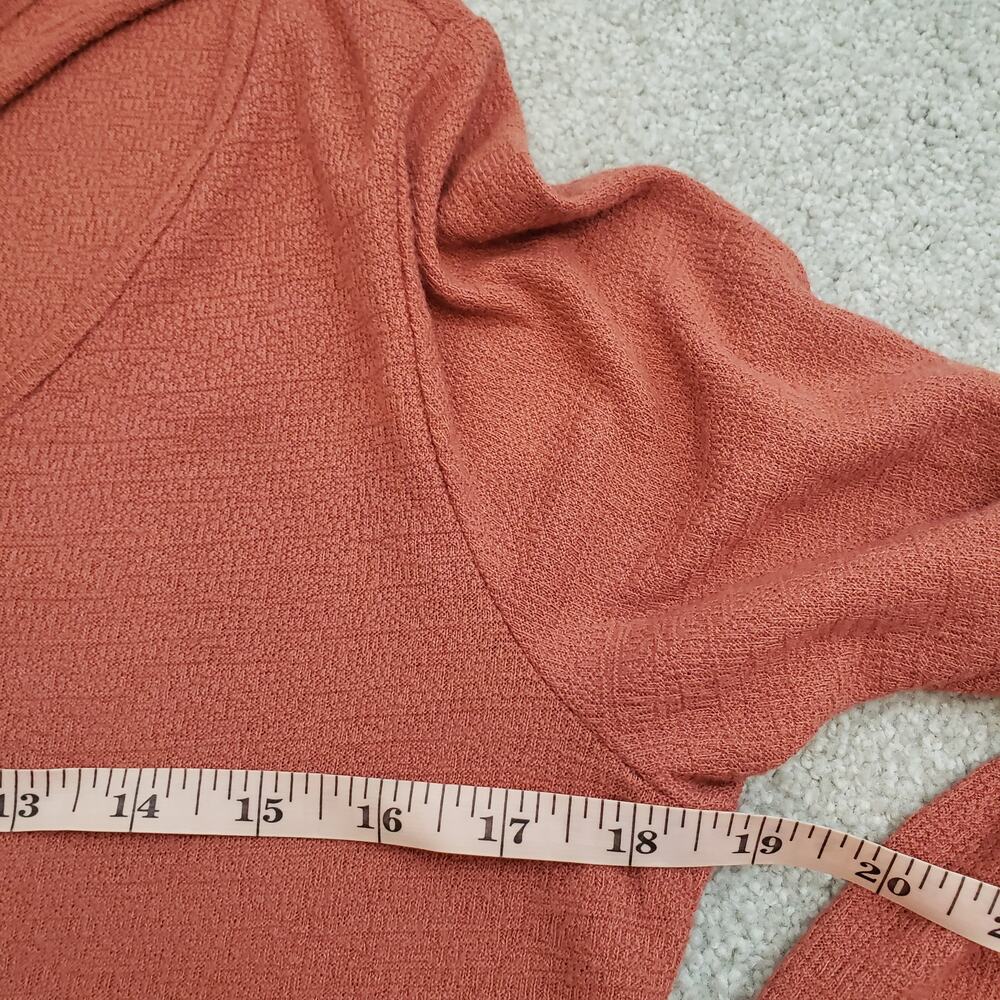 Status By Chenault Terracotta Knit Cut Out Top Casual Long Sleeve Med - Picture 7 of 8